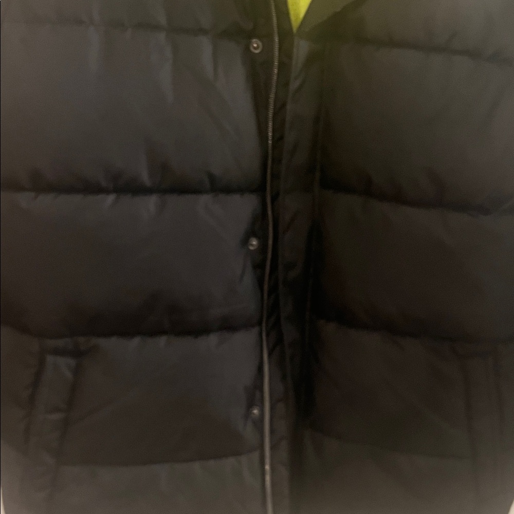 Nautica Kids Puffer Jacket in Black with Yellow Interior - Picture 4 of 7